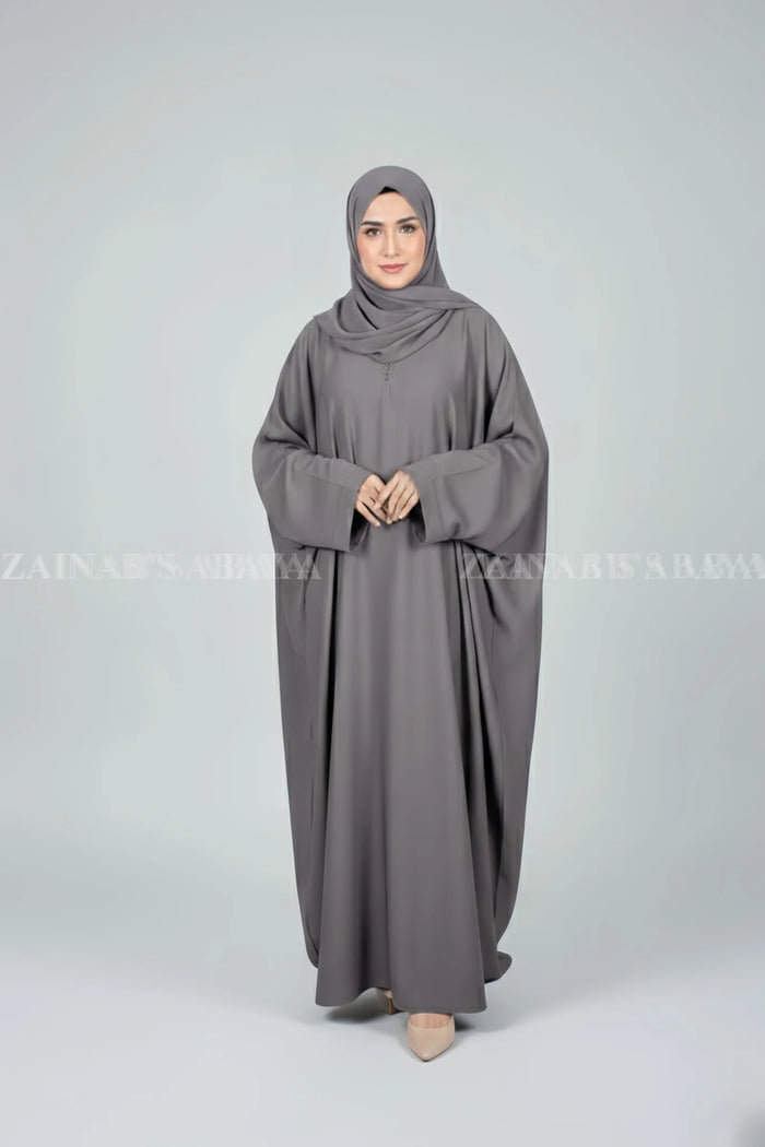 Nida Fabric Simple Butterfly Abaya – 0654