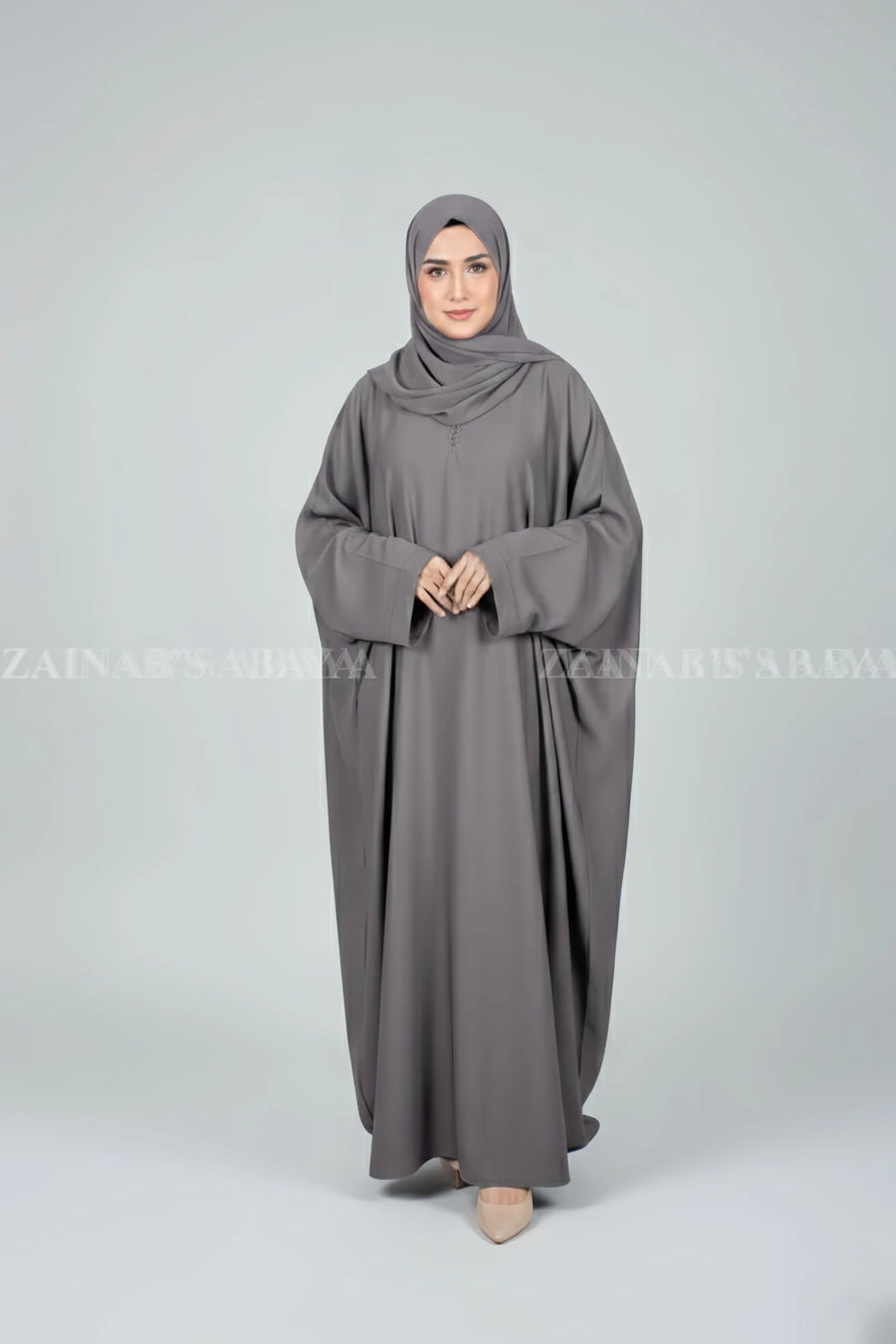 Nida Fabric Simple Butterfly Abaya – 0654