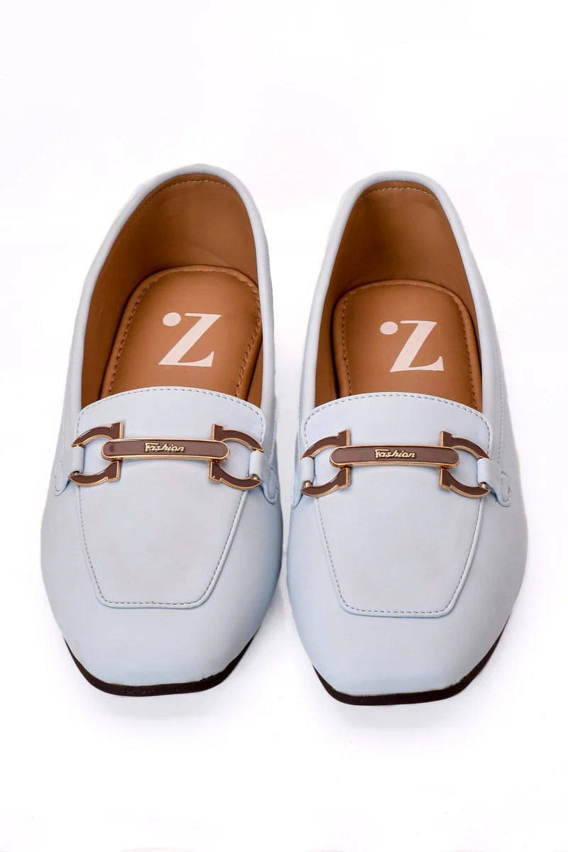 Pastel Blue Comfort Ladies Pumps Z-405 – Pastel Blue – full product view | Zainab Designer Abaya