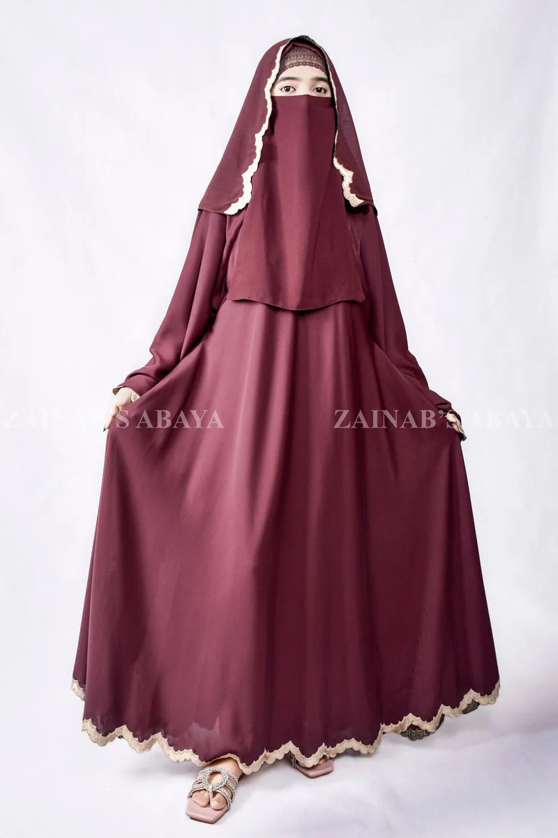 New Nida Umbrella Gown Abaya with Embroidery – 0824 OL-0824 additional product view 2 | Zainab Designer Abaya