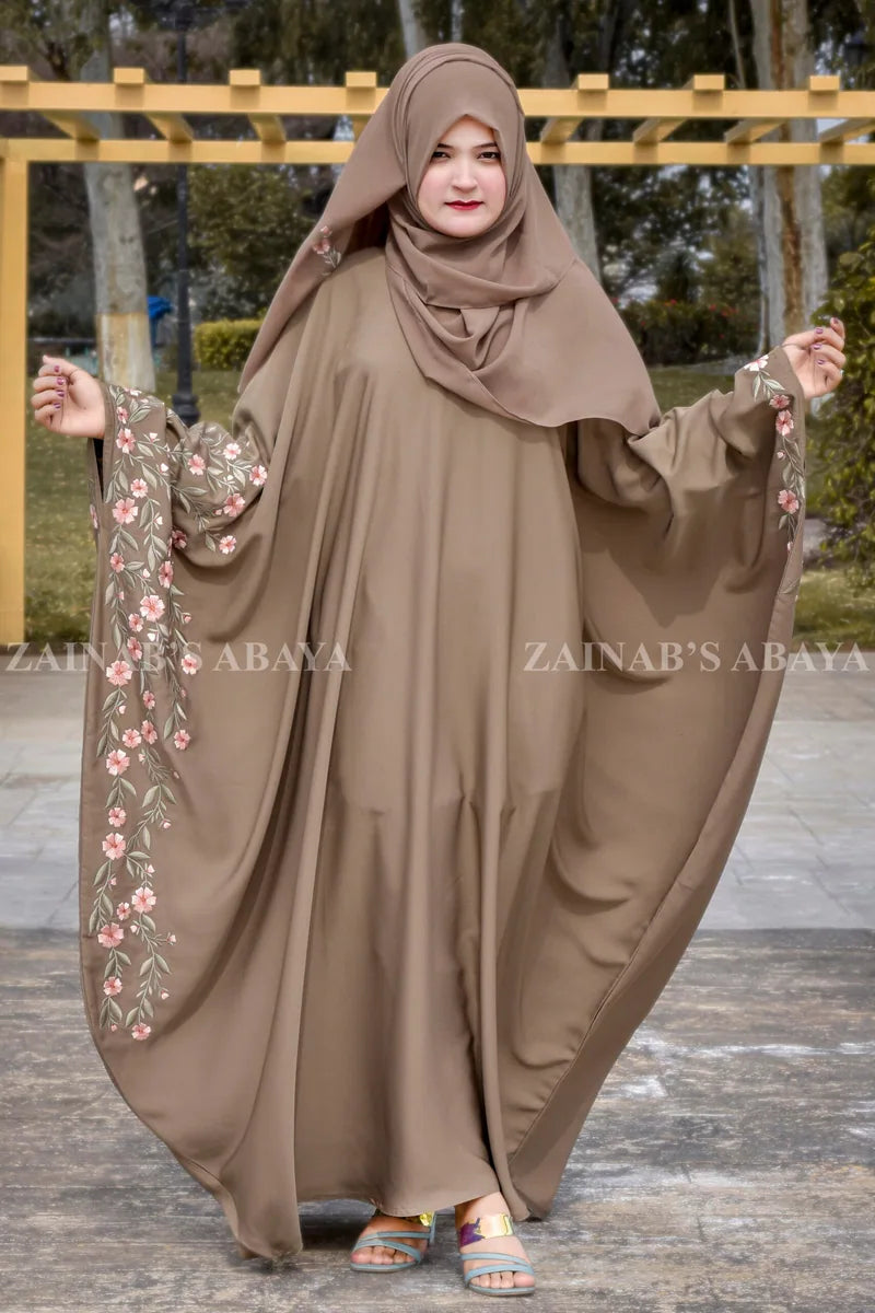 New Nida Embroidery Butterfly Abaya OL-0770