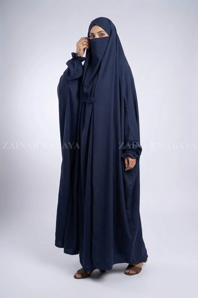 Navy Colored Nigar Jilbab for Women OL-1081