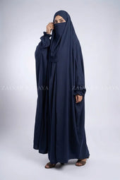 Navy Colored Nigar Jilbab for Women OL-1081