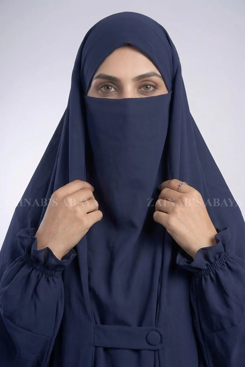 Navy Colored Nigar Jilbab for Women OL-1081