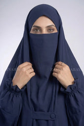 Navy Colored Nigar Jilbab for Women OL-1081
