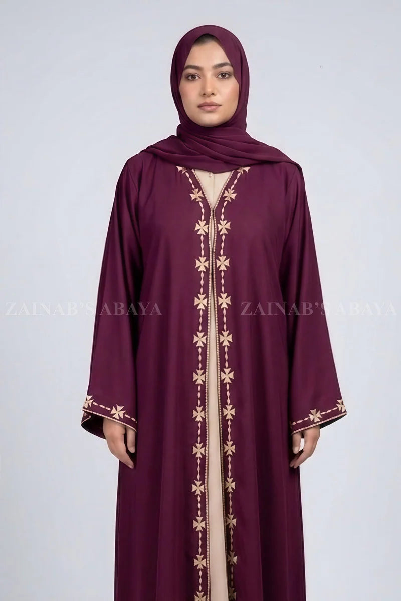 New Zainab Gown Abaya With Turkish Embroidery OL-0952 additional product view 4 | Zainab Designer Abaya