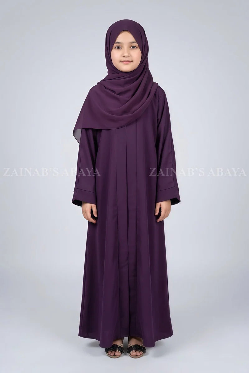 Nida Korean Front Open Abaya for Kids OL-753 – product view 2 | Zainab Designer Abaya