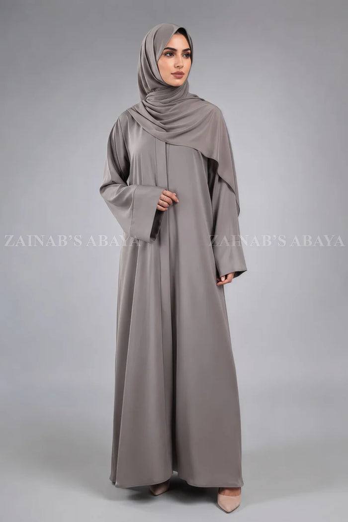 Nida Front Open Abaya Queen Style Embroidery on Back Side And Sleeves OL-0904