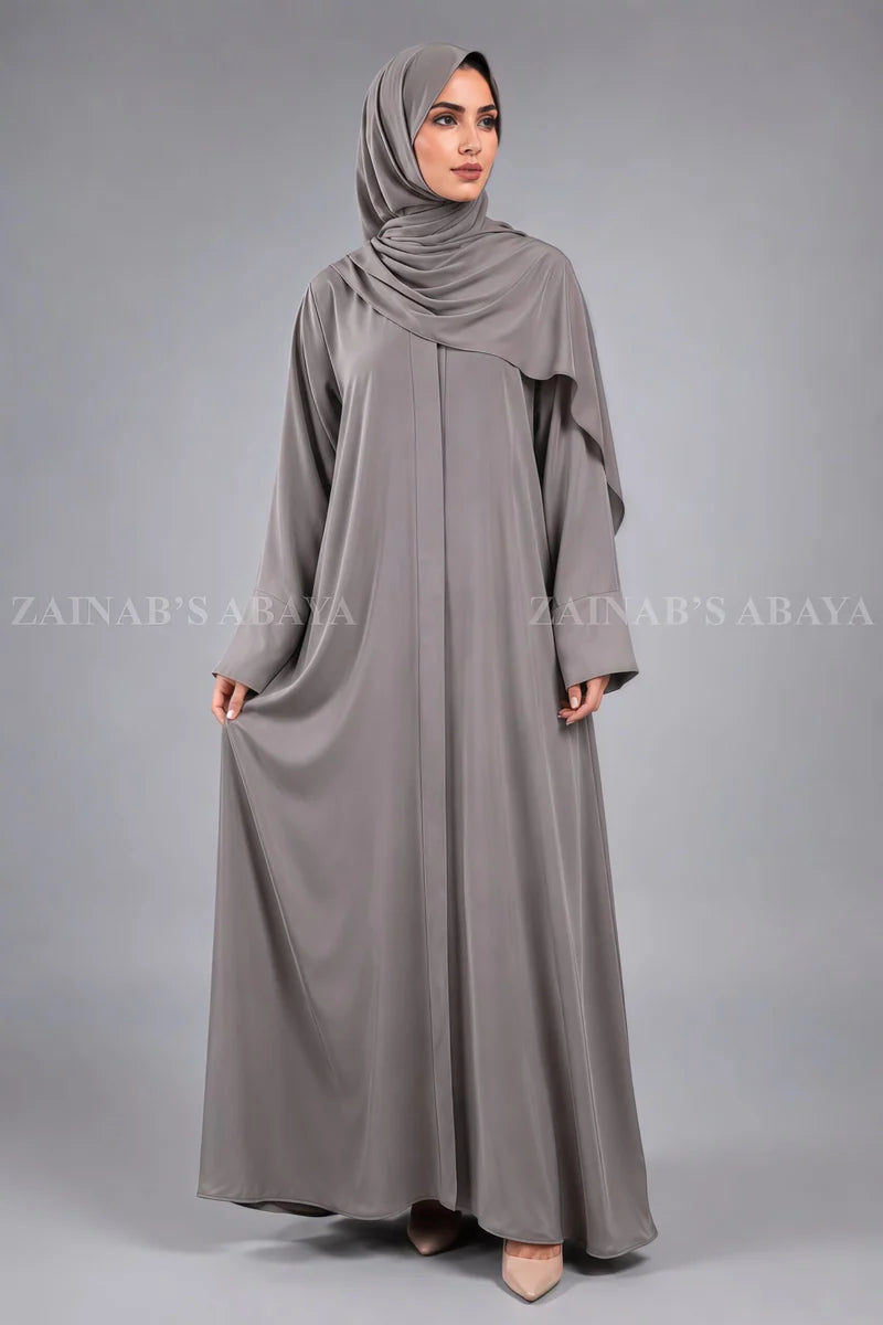 Nida Front Open Abaya Queen Style Embroidery on Back Side And Sleeves OL-0904