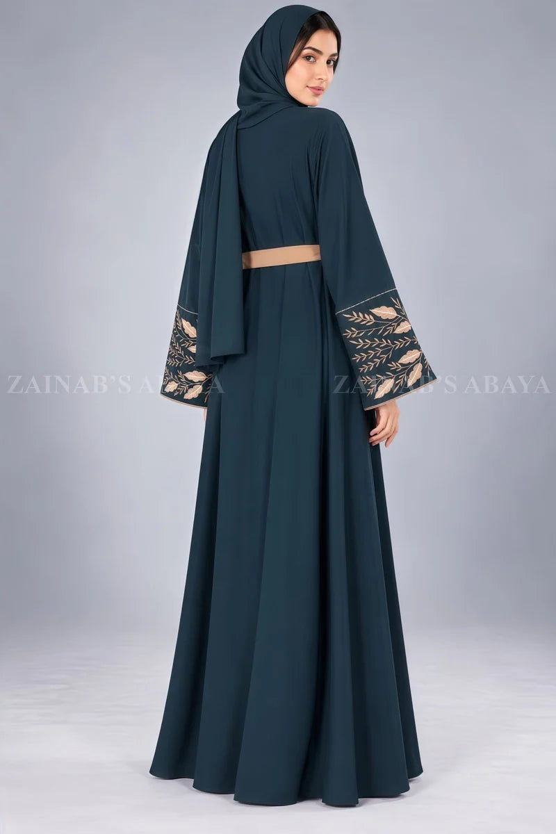 Elegant Embroidered Gown Abaya OL-1088 additional product view 2 | Zainab Designer Abaya
