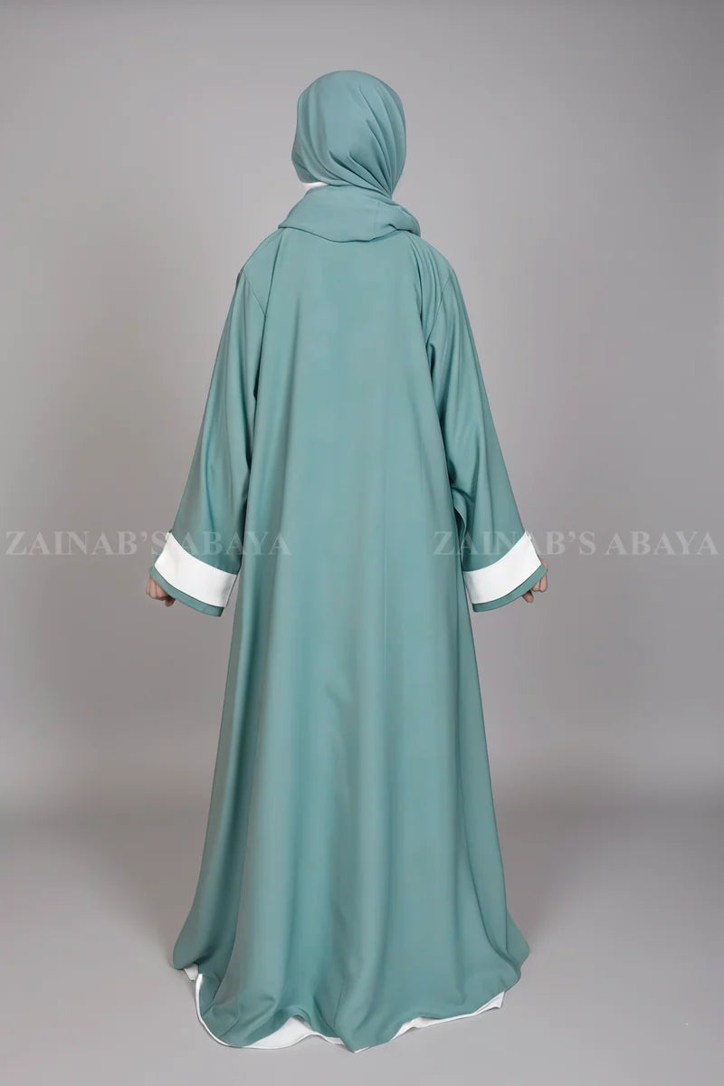 Nida Dual Colored Cost Style Abaya for Women OL 1190 – Multi Color – additional product view | Zainab Designer Abaya