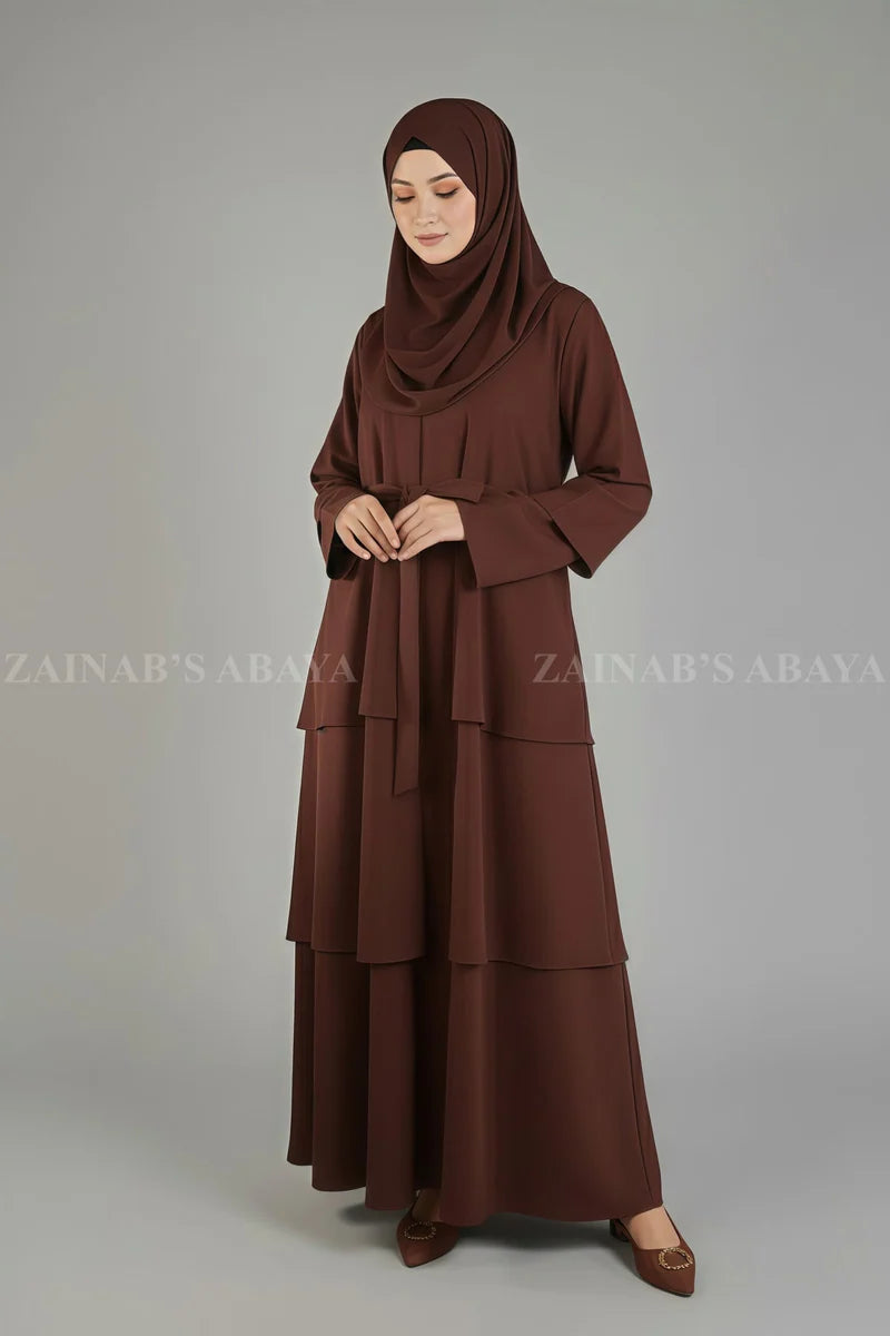 Nida Umbrella Abaya in Front Open Style OL-0933 additional product view 3 | Zainab Designer Abaya