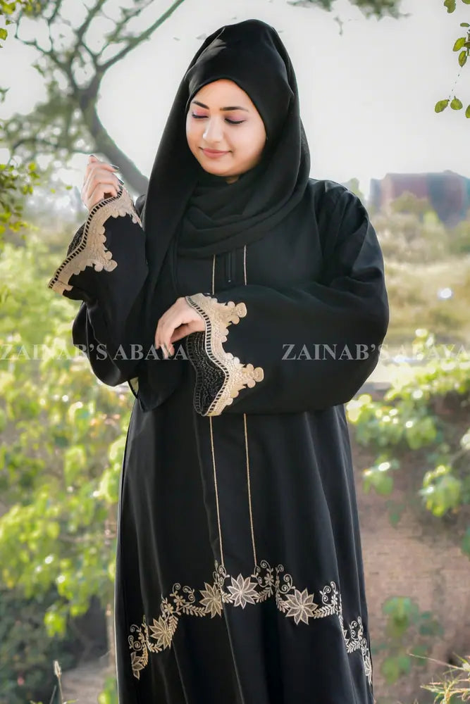 Elegant Embroidered Maxi Abaya OL-0126 product view 1 | Zainab Designer Abaya