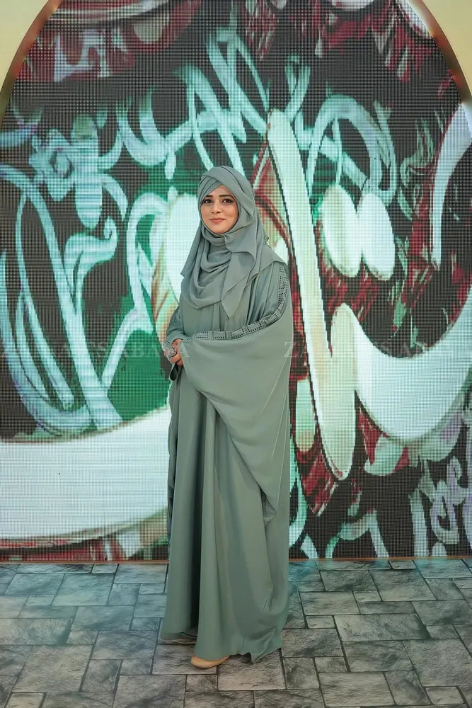 Nida Butterfly Abaya Z Style Stone OL-0996 – OL-0996 – product view 1 | Zainab Designer Abaya