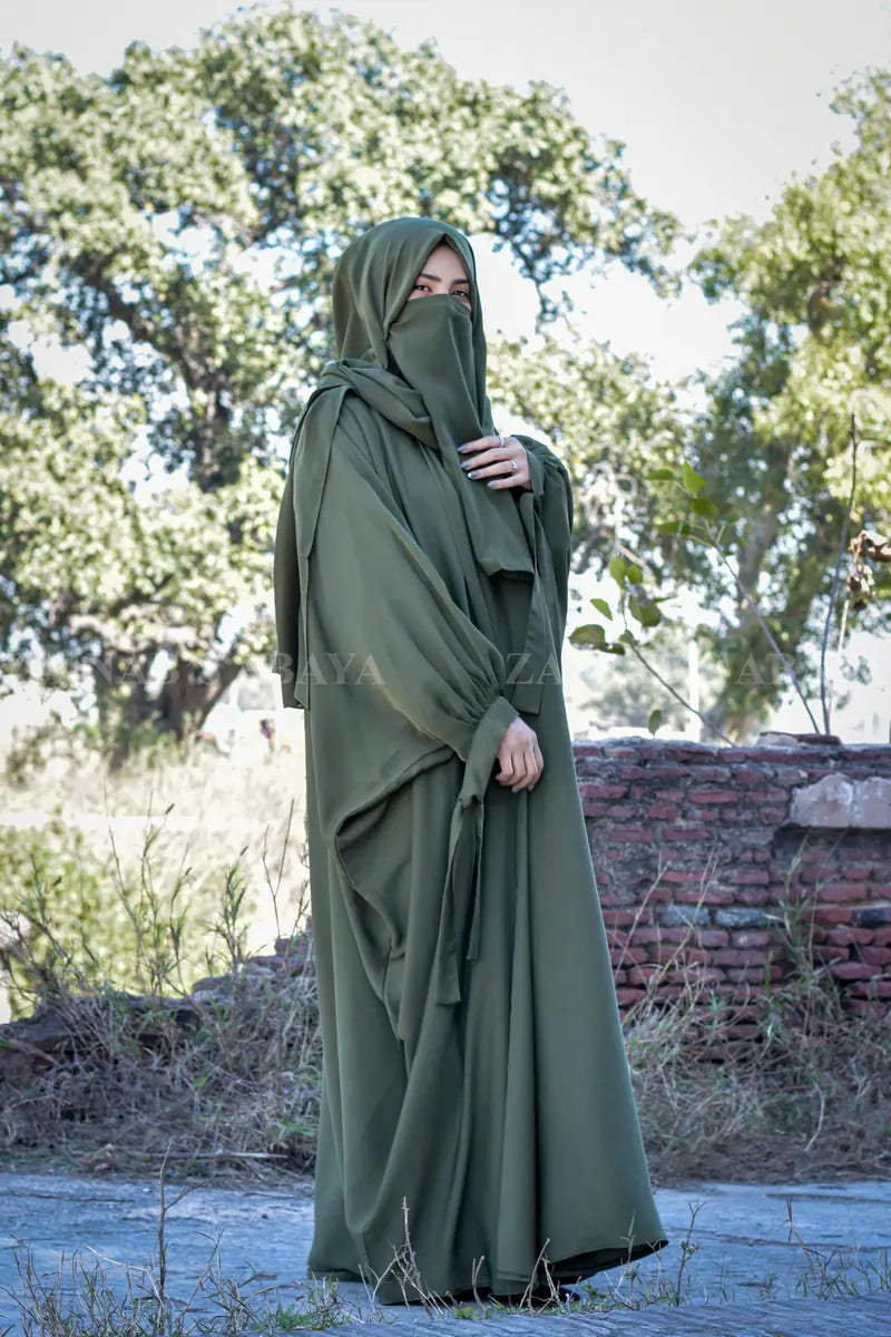 Tie Style Kaftan Abaya with Inner Maxi OL-1033 – OL-1033 – product view 2 | Zainab Designer Abaya