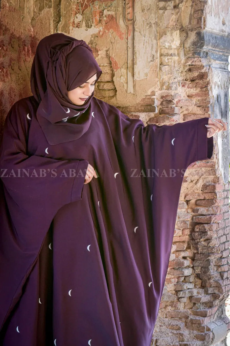 Moon Embroided Kaftan Abaya OL-1059 – OL-1059 – product view 1 | Zainab Designer Abaya