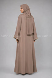 Navy Blue Front Open Abaya with Embroidery OL-1089 product view 11 | Zainab Designer Abaya