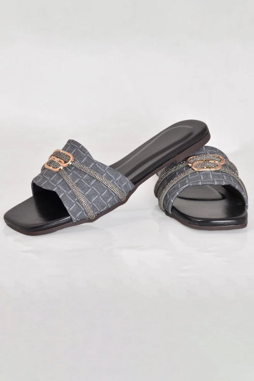 Aero Nexis Formal Women Slipper Z-106 – Grey additional view 3 | Zainab Designer Abaya