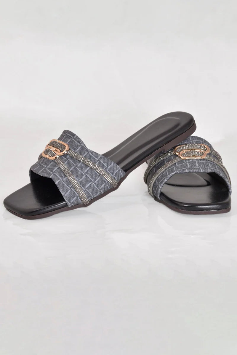 Aero Nexis Formal Women Slipper Z-106 – Grey additional view 3 | Zainab Designer Abaya