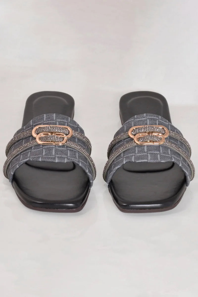 Aero Nexis Formal Women Slipper Z-106 – Grey additional view 4 | Zainab Designer Abaya