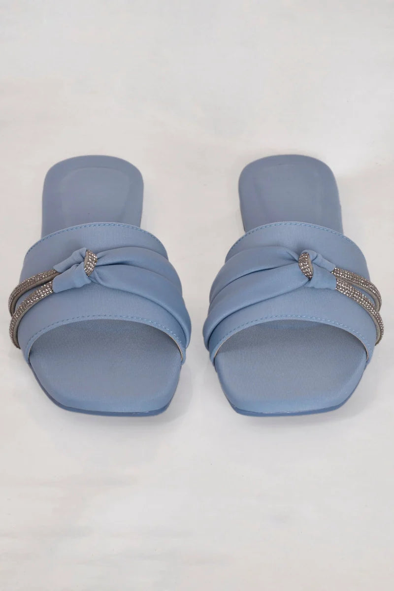 Crystal Glow Women Slipper Z-110 – Grey Blue additional view 4 | Zainab Designer Abaya
