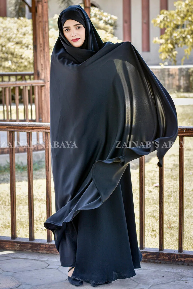 Irani Chadar for Women – ACC-326 – Black full product view | Zainab Designer Abaya