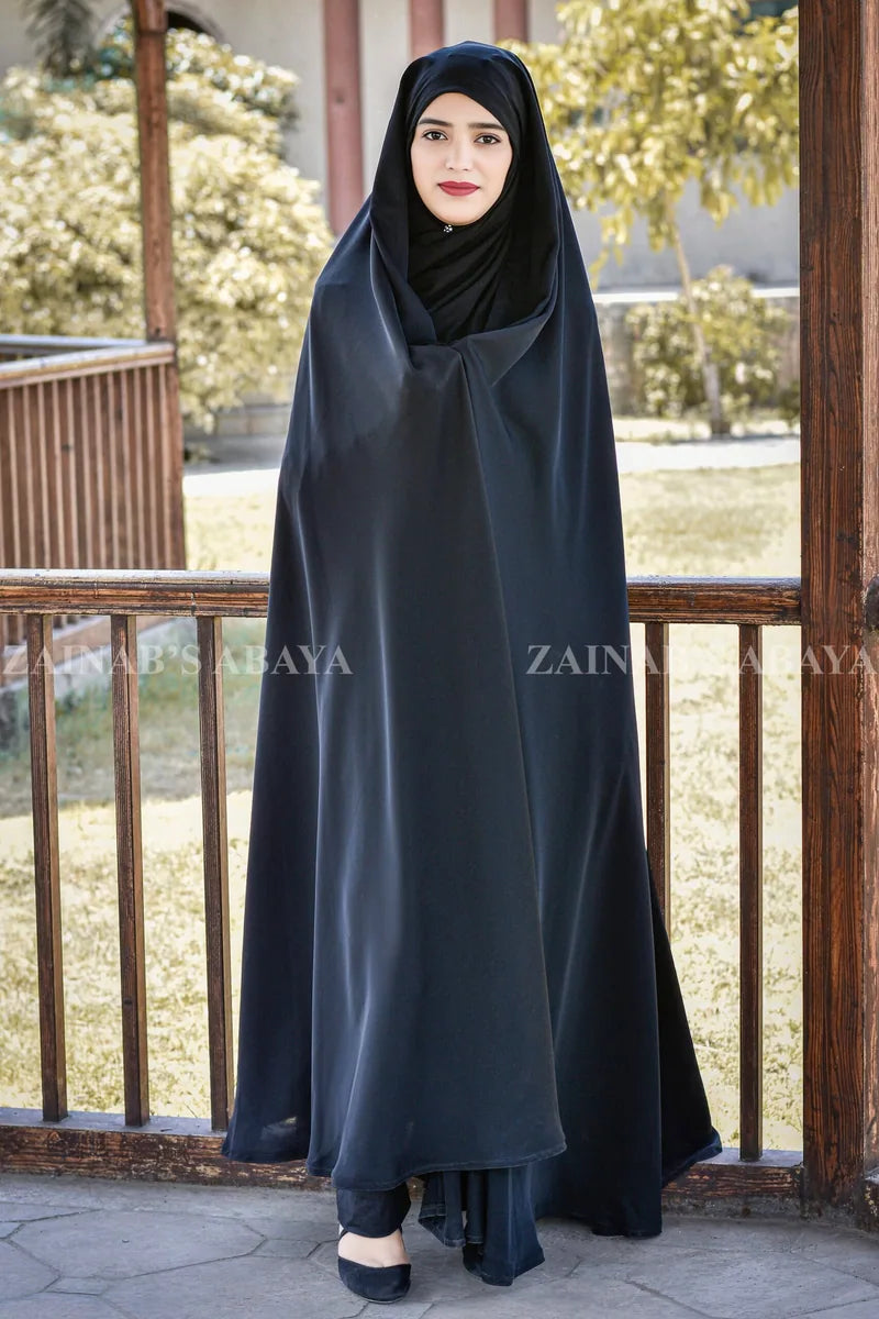 Irani Chadar for Women – ACC-326 – Black full product view | Zainab Designer Abaya