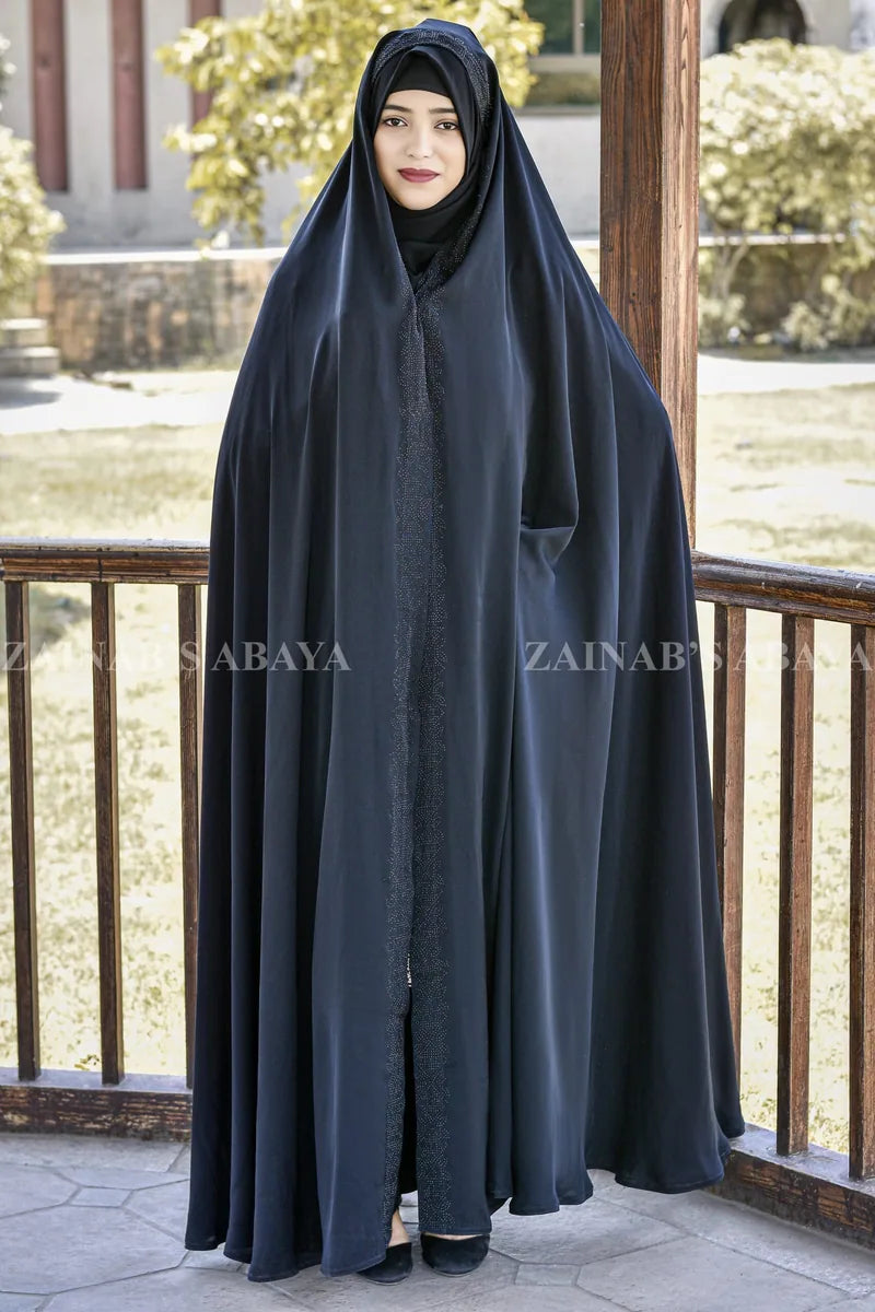 Kashmiri Chadar with Stone Work – ACC-325 – Black additional product view | Zainab Designer Abaya