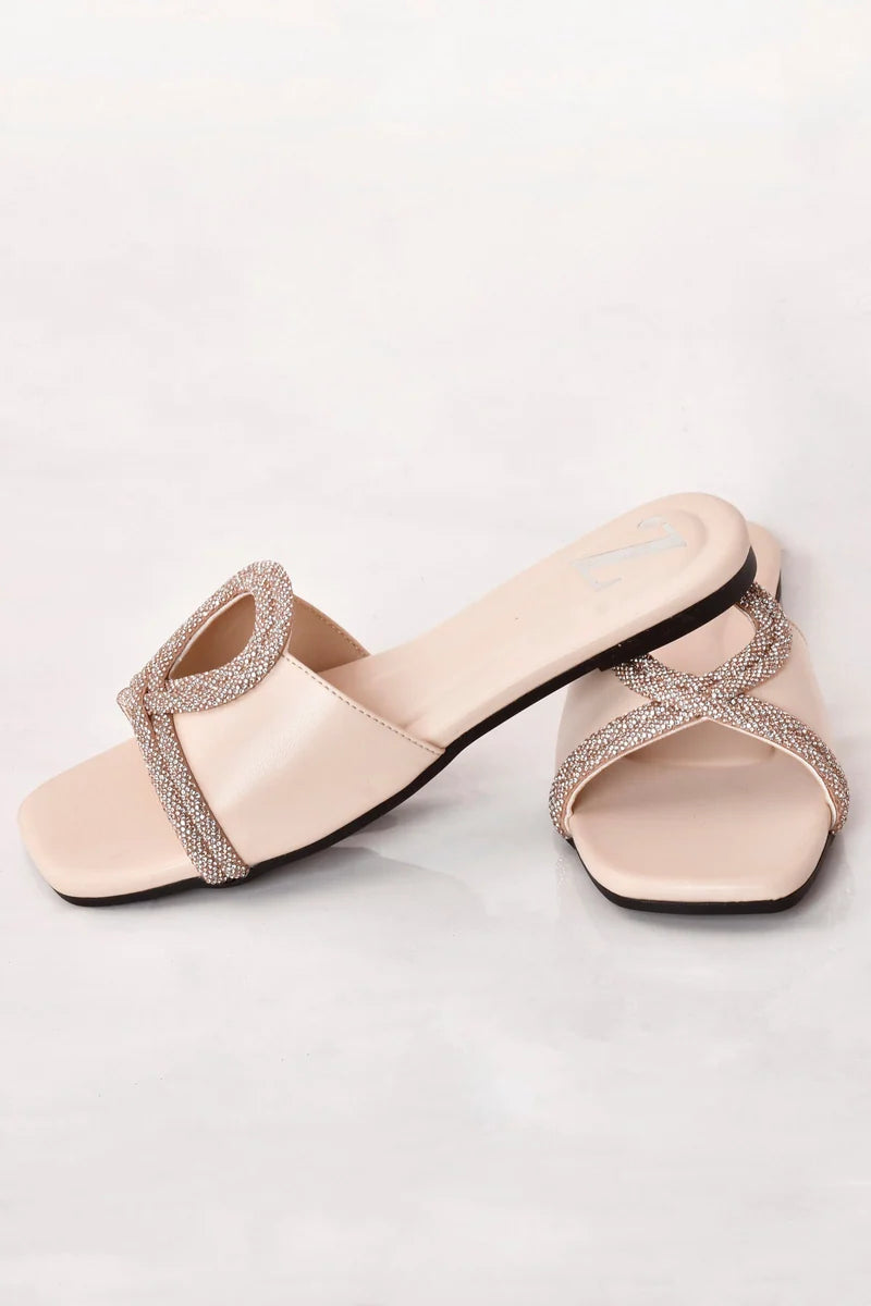 Luxe Formal Women Slipper Z-107 – Cream additional view 4 | Zainab Designer Abaya