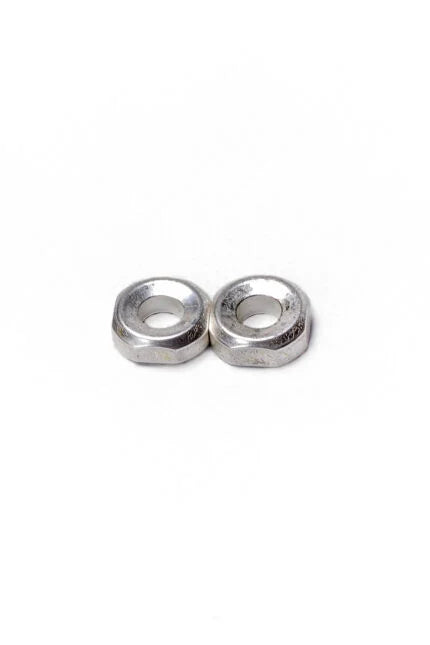 Silver Round Abaya Magnets Pair - Acc-312 – product view | Zainab Designer Abaya