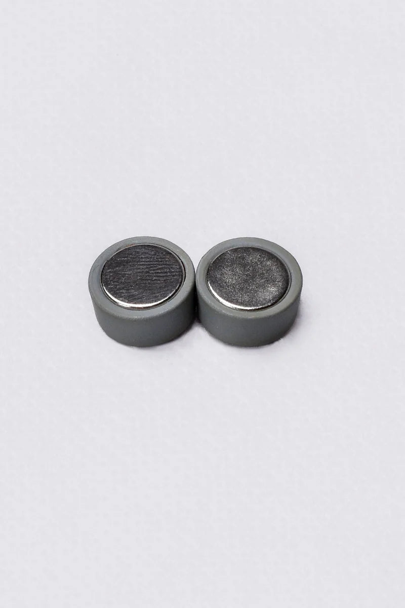 Plain Round Grey Abaya Magnets - Pair Acc-312 – product view | Zainab Designer Abaya