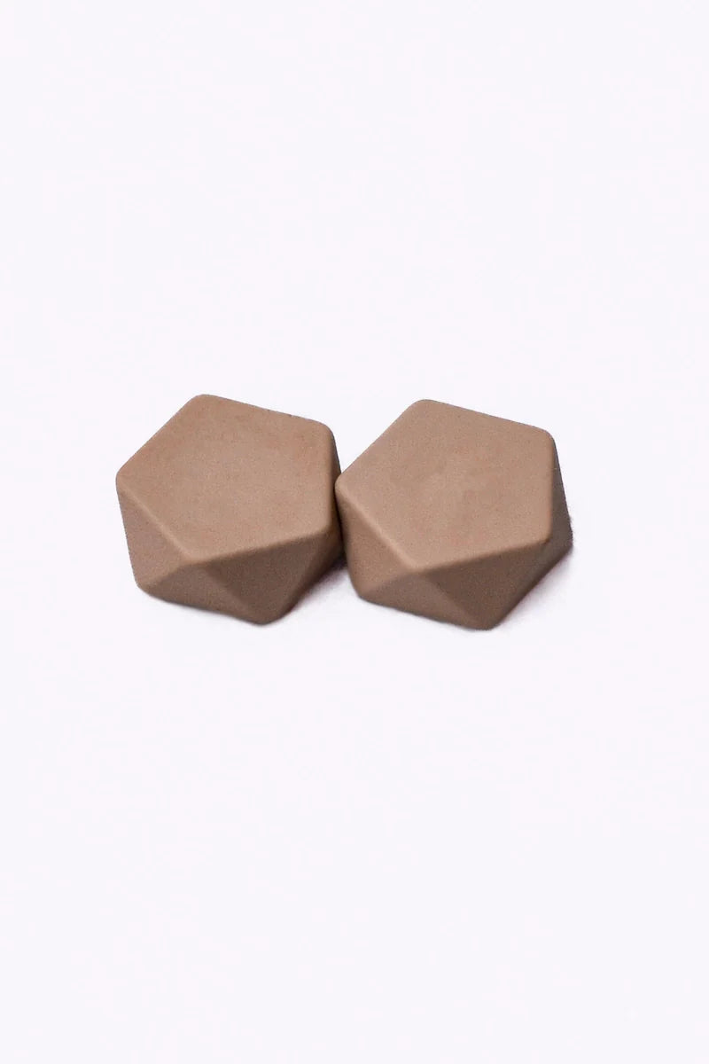 Hexagon Brown Abaya Magnets – Pair Acc-312 – product view | Zainab Designer Abaya