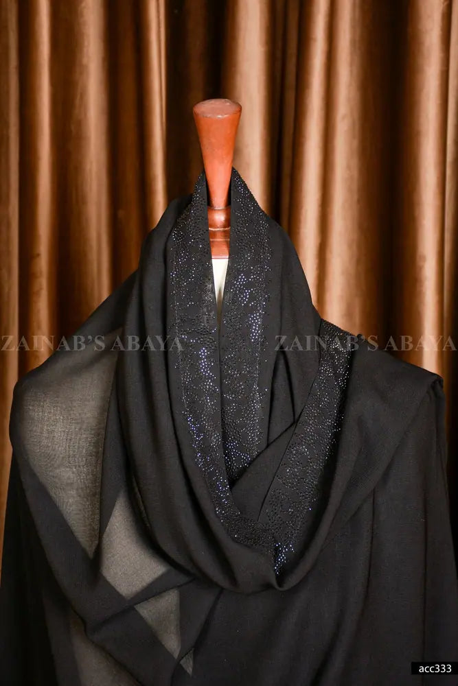 Chiffon Chadar with Stone Work – ACC-333