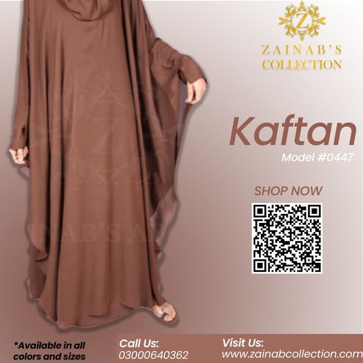 Double Chiffon Kaftan Abaya With Same Color staller – 0447