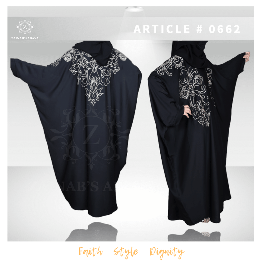 Nida kaftan Abaya Hand Made and Machine Embroidery on Front and Back – 0662