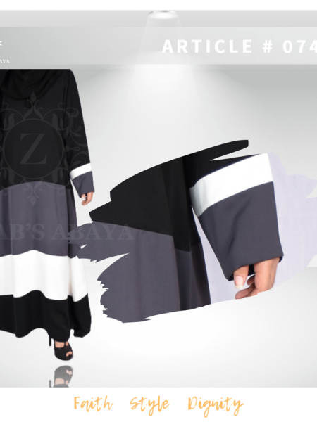 Nida Multi Maxi Abaya with Three Color Design – 0747