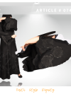 Nida Front Open Gown Abaya with Hand Made & Machine embroidery on Sleeves Cuff – 0749