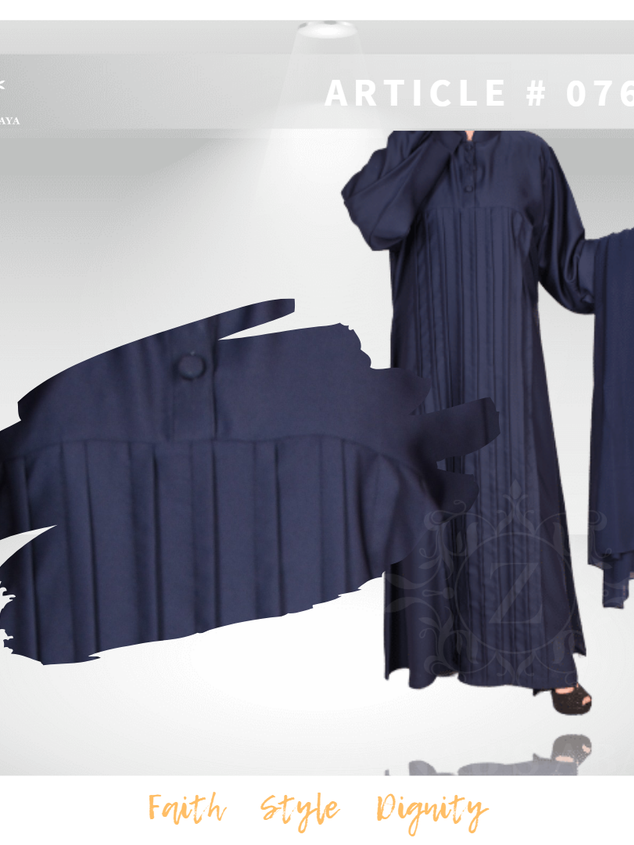 Chiffon kaftan Abaya with Formal Inner Maxi, Lace and Pearl Work. Same Color Chiffon Scarf – 0763