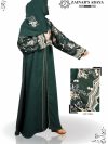 Nida Color Maxi With Upper Chiffon Layer Hand Made Machine Embroidery on Front & Sleeves – 0826