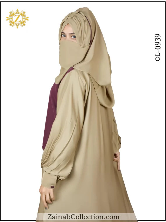 Nida Maxi Waistcoat Style Abaya - 0939