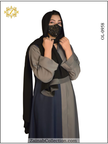 Zainab  Plain Gown Abaya - 0958