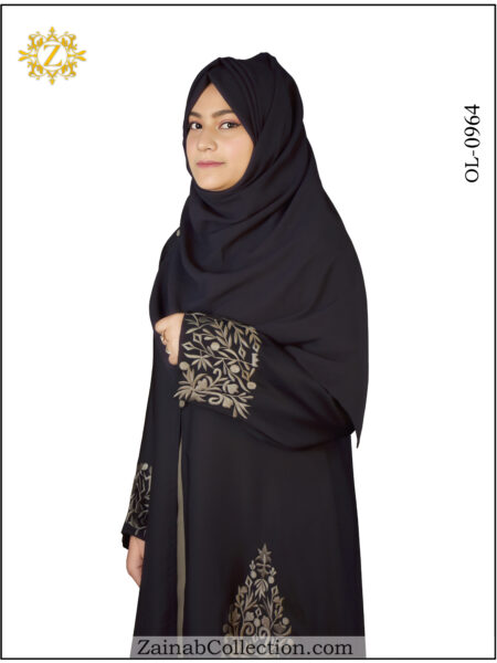 Best Zainab Gown Abaya with Turkish Embroidery - 0964