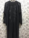 Nida Front Open Abaya with Machine Embroidery and Stone Work on Front – 0604