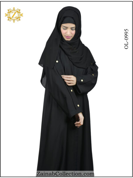 New Front Open Gown Abaya OL-995