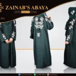 Nida butterfly abaya with intricate embroidery on the back and sleeves, offering a flowing and elegant design.