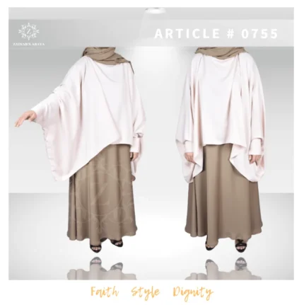 New Nida inner umbrella abaya with a flowing and modest design, perfect for layering or wearing alone.