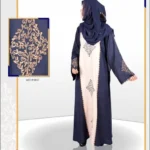 Front Panel Maxi Abaya with embroidery on front and sleeves