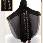 New Color Front Open Butterfly Abaya with embroidery on front and sleeves