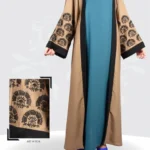 Nida Maxi Abaya with two-color embroidery design