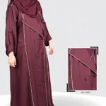 New Gown Abaya in coat style made with Nida fabric